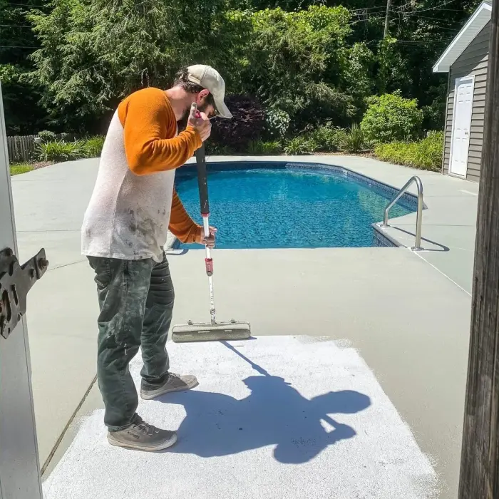 Custom pool deck coating service